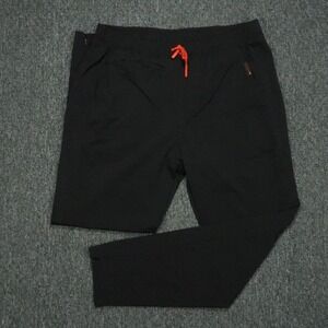 Wolaco Pants Mens XXL Black Ankle Zip Pockets Lightweight Training Running